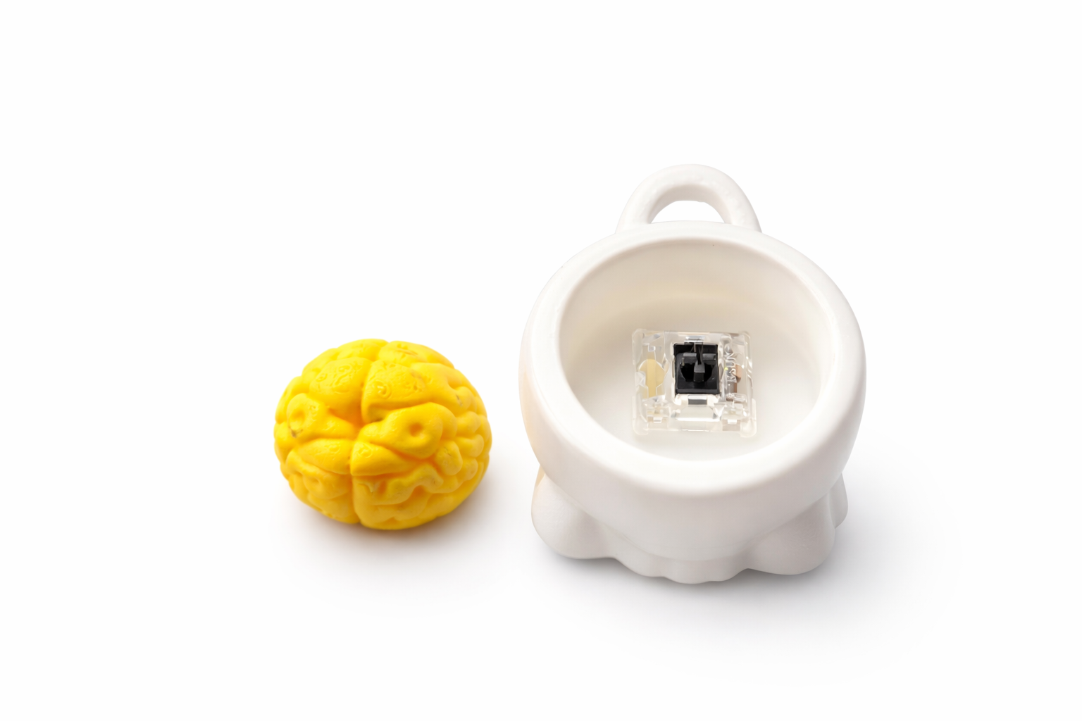 Antystresowy brelok „Czaszka z mózgiem” – sensoryczny fidget breloczek